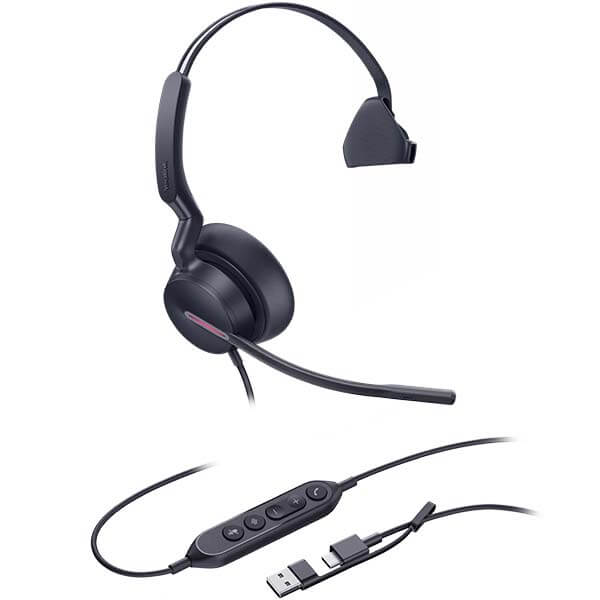Casque Yealink UH46 Dual UC – USB-C/A, Suppression De Bruit 3 Micros, Confort Toute La Journée - 5